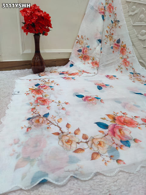 By Printed Saree for Everyday Casual Wear KCPC