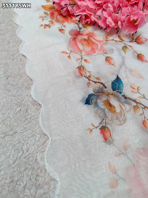 By Printed Saree for Everyday Casual Wear KCPC