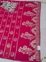 By Traditional Banarasi Style Saree With Elegant White Cutdana Work KCPC