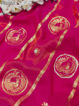 By Traditional Banarasi Style Saree With Elegant White Cutdana Work KCPC