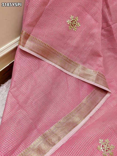 By New Banarasi Style Saree with Gotapatti Work KcPc 