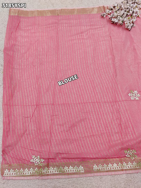 By New Banarasi Style Saree with Gotapatti Work KcPc 