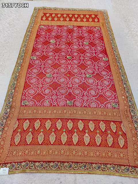 Buy New Bandhani Style Pila Chunri With Traditional Wear KcPc