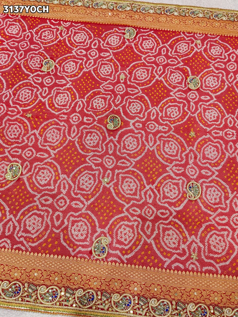 Buy New Bandhani Style Pila Chunri With Traditional Wear KcPc