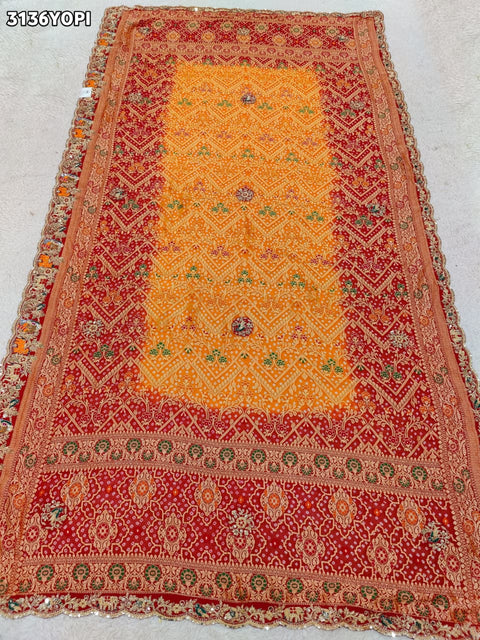 Buy New Bandhani Style Pila Chunri With Traditional Wear KcPc