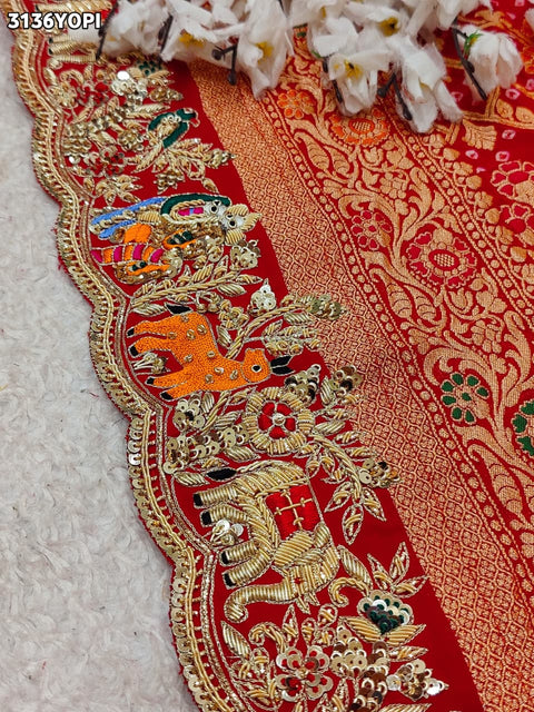 Buy New Bandhani Style Pila Chunri With Traditional Wear KcPc