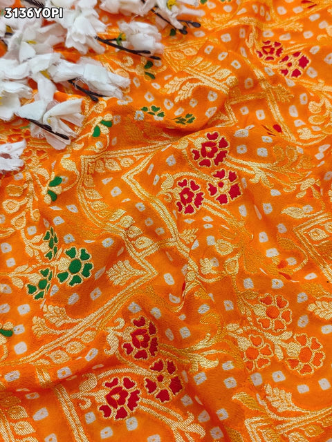 Buy New Bandhani Style Pila Chunri With Traditional Wear KcPc