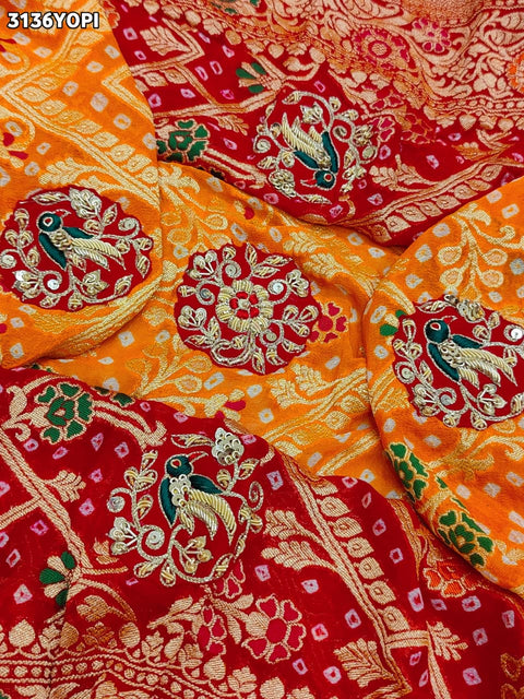 Buy New Bandhani Style Pila Chunri With Traditional Wear KcPc