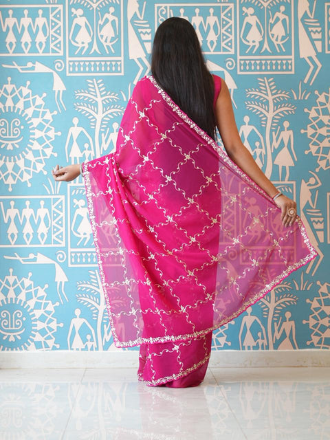 Buy New Festive Wear Saree With Rich Pittan Embellishment KcPc