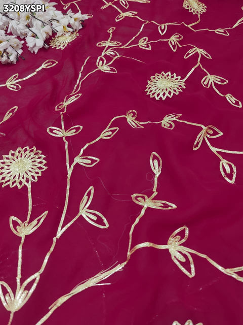 Buy New Traditional Saree with Elegant Gota Patti Work KcPc 