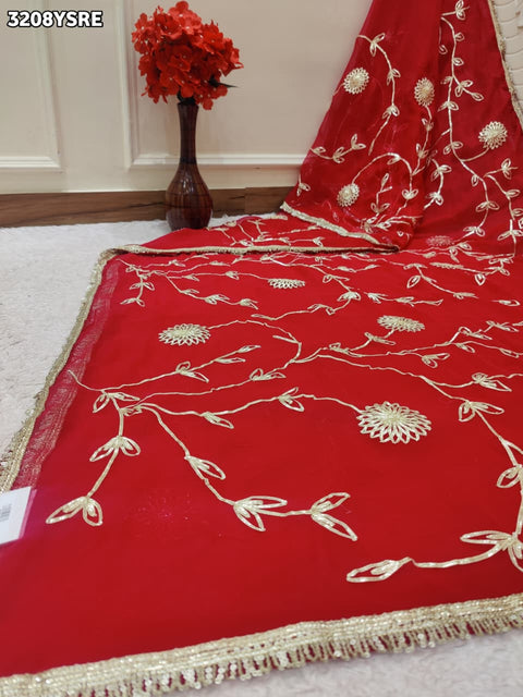 Buy New Traditional Saree with Elegant Gota Patti Work KcPc 