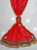 KcPc Latest Art Silk fabric New Marwardi Broach Stole (Set of 14 Pcs )