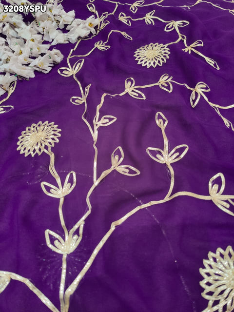 Buy New Traditional Saree with Elegant Gota Patti Work KcPc 