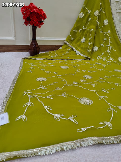 Buy New Traditional Saree with Elegant Gota Patti Work KcPc 