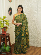 Buy Designer Vintage Look Cotton Ghatchola Aara Tari Work Saree KcPc