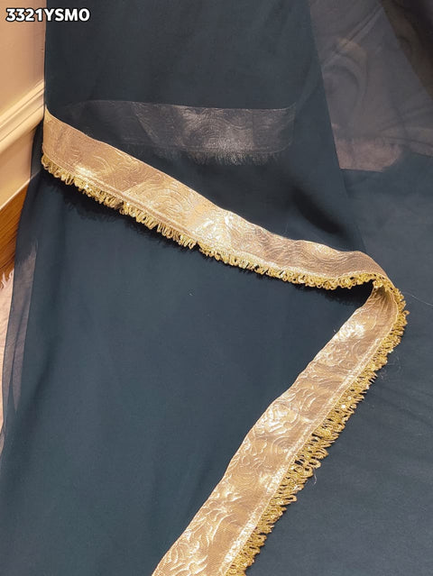 KcPc New Elegant Designer Georgette Saree with Gota Border   MHS