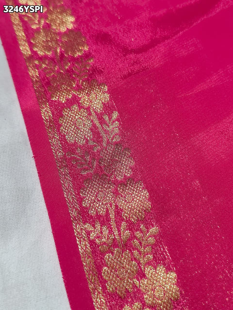 KcPc New Royal Festive Wear Chinon Silk Saree with Designer Style Zari Border   RB