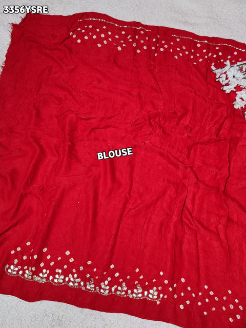 KcPc New Modal Silk Bandhani Style Saree with Cutdana & Gotapatti Work   VND