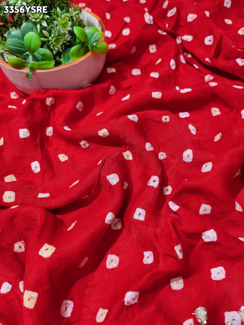 KcPc New Modal Silk Bandhani Style Saree with Cutdana & Gotapatti Work   VND