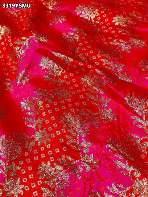 KcPc New Royal Festive Collection Dola Silk Bandhani Saree with Traditional Zari Weaving   DC