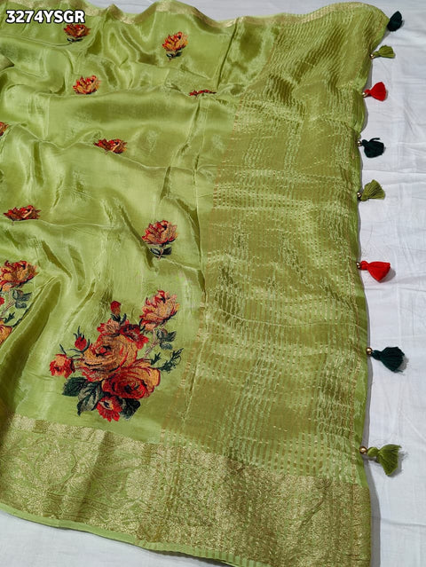 KcPc New Royal Festive Collection HO Silk Saree Featuring Intricate Kashida Embroidery AMT