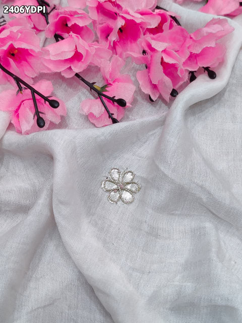 KcPc New Premium Gaji Silk Dupatta with Hand Bandhani & Gota Patti Work  AMT