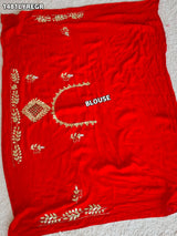 KcPc New Pure Gaji Silk Bandhani Lehenga with Traditional Gotapatti Work BTU
