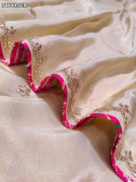 Buy New Designer Saree With Traditional Gotapatti Work KcPc 