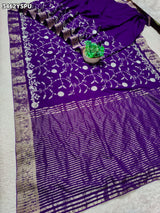 Buy New Elegant Banarasi Style Saree with Traditional Pittan Work KcPc