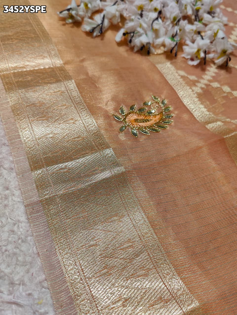 Buy Banarasi Style Saree with Cutdana Work KcPc