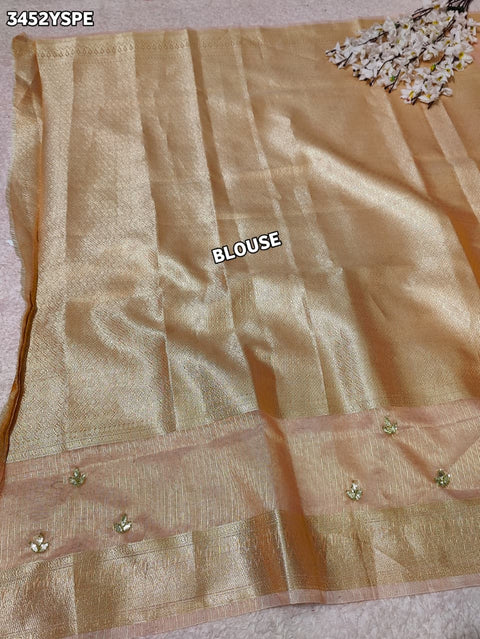 Buy Banarasi Style Saree with Cutdana Work KcPc