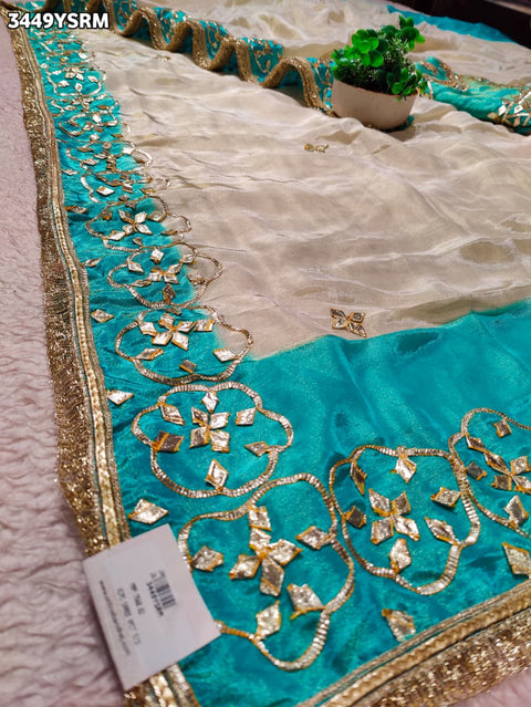 Buy New Designer Saree with Traditional Gotapatti Work KcPc