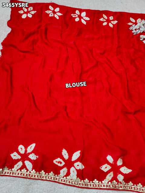 KcPc New Festive Wear Modal Silk Bandhani Style Saree with Gotapatti Work MOH