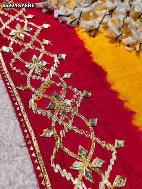 Buy New Premium Festive Saree with Traditional Gotapatti Work KcPc