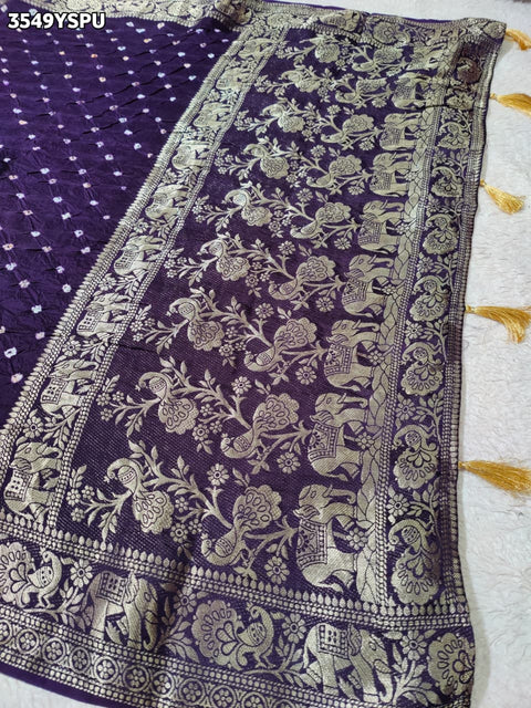 Buy New Elegant Bandhani Saree With Festive Wear KcPc