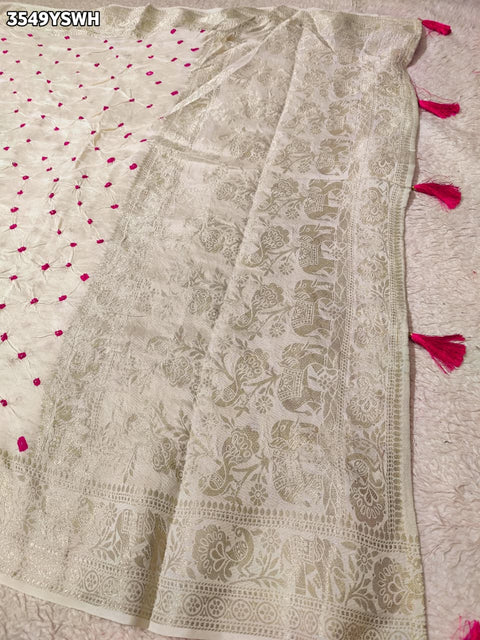 Buy New Elegant Bandhani Saree With Festive Wear KcPc