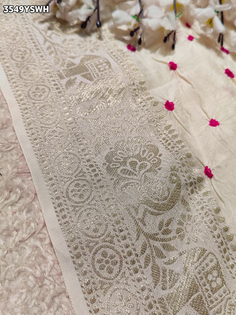 Buy New Elegant Bandhani Saree With Festive Wear KcPc