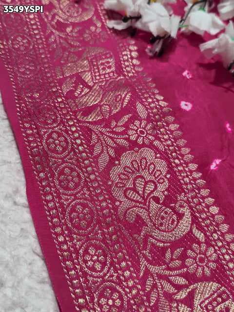 Buy New Elegant Bandhani Saree With Festive Wear KcPc