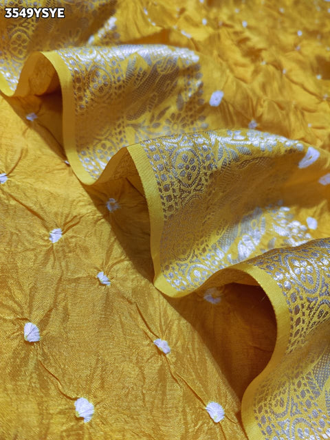 KcPc New  Munga Silk Bandhani Style Saree with Blouse – Festive Collection  RB