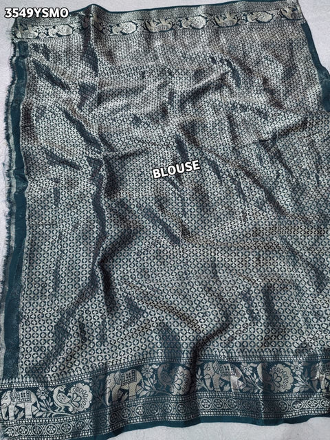 KcPc New Premium Munga Silk Bandhani Style Saree for Festive Wear  RB