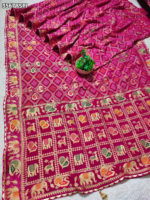 Buy New Designer Bandhani Saree With Festive Wear KcPc