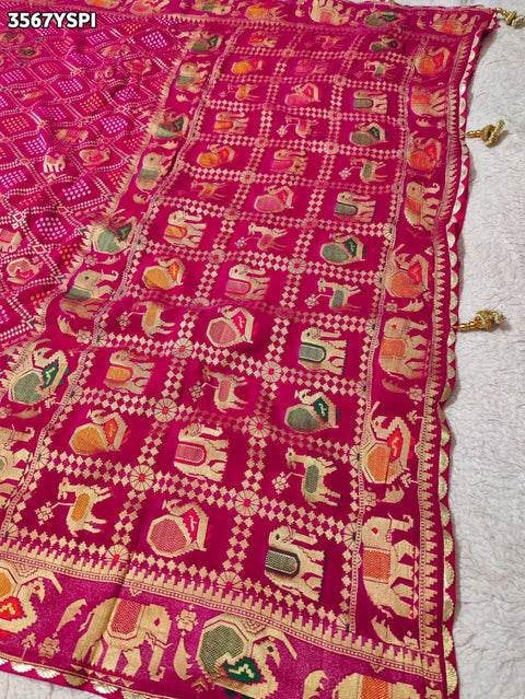 Buy New Designer Bandhani Saree With Festive Wear KcPc