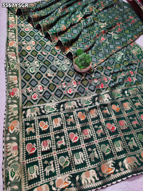 Buy New Elegant Bandhani Saree With Festive Wear KcPc