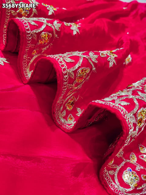 KcPc New Premium HO Silk Designer Saree with Embroidery Work  PF