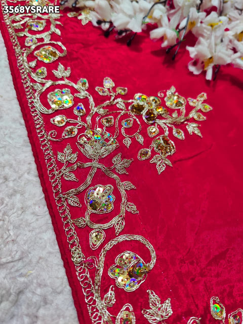 KcPc New Premium HO Silk Designer Saree with Embroidery Work  PF