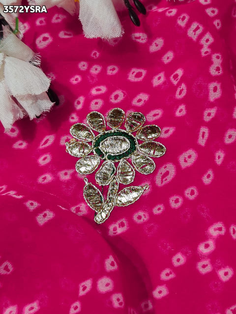 KcPc New  Designer Georgette Bandhani Saree with Gota Patti Work  SARIKA