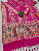 Buy New Traditional Kalamkari Print Saree for Festive Wear KcPc