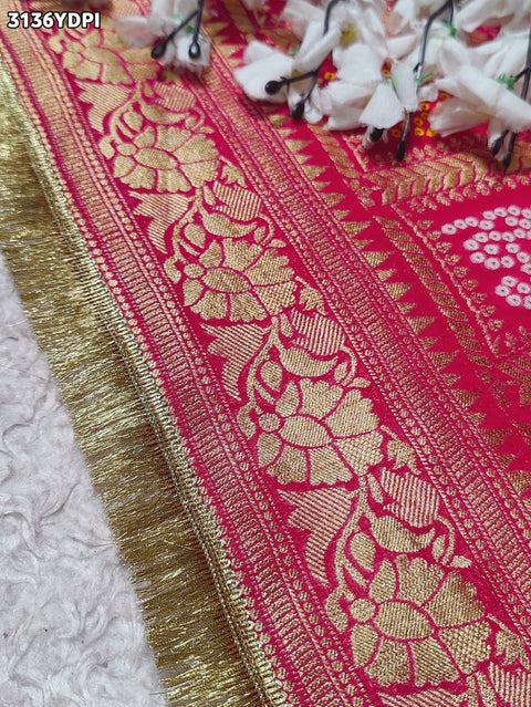 KcPc New Traditional Upada Silk Dupatta with Meenakari Banarasi Weave AMT