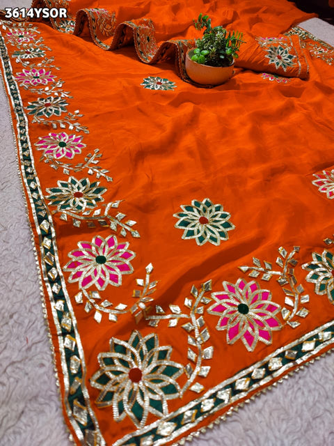 KcPc New Luxury Tissue Silk Saree with Intricate Gotusser Tapeta Work  PSF