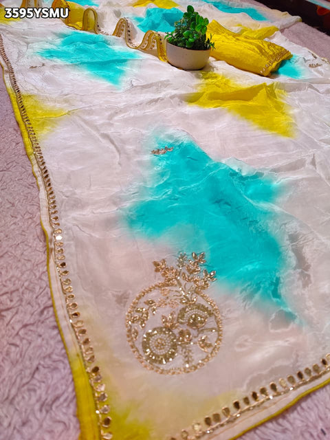 KcPc New Elegant HO Silk Traditional Cutwork Party Wear Saree  VK